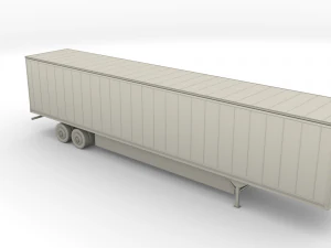 57 foot box semi trailer 3D Model