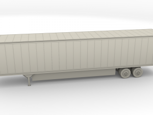 57 foot box semi trailer Modelo 3D