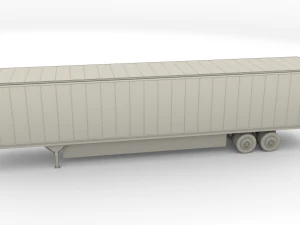 57 foot box semi trailer 3D Model