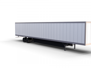 57 foot box semi trailer Modelo 3D