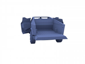 tesla cybetruck with interior and chassis pack Modèle 3D
