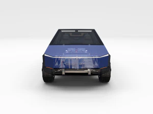 tesla cybetruck with interior and chassis pack 3D Model