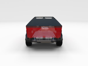 tesla cybetruck with interior and chassis pack Modèle 3D