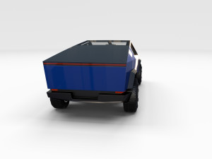 tesla cybertruck with interior pack 3Dモデル