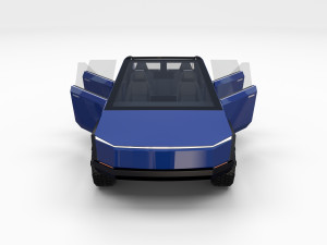 tesla cybertruck with interior pack 3Dモデル