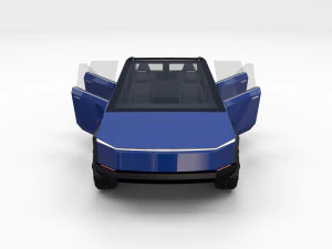 tesla cybertruck with interior pack 3D Model