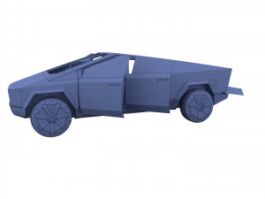 tesla cybertruck with interior pack 3Dモデル