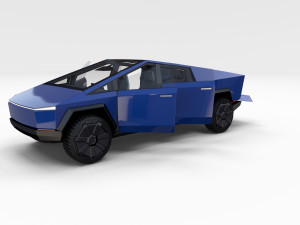 tesla cybertruck with interior pack 3Dモデル
