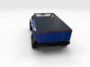 tesla cybertruck with interior pack 3D Model