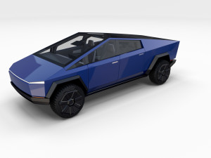 tesla cybertruck with interior pack 3Dモデル