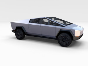 tesla cybertruck with interior pack 3Dモデル