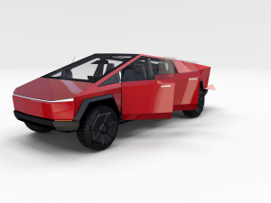 tesla cybertruck with interior pack 3Dモデル