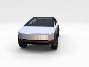 tesla cybertruck with chassis pack 3D Model