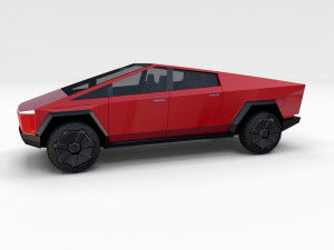 tesla cybertruck with chassis pack 3D Model