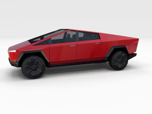 tesla cybertruck with chassis pack 3D Model
