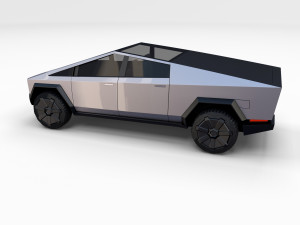tesla cybertruck with chassis pack 3D Model