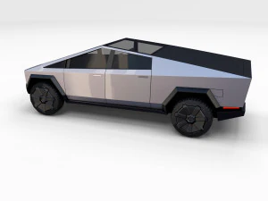 tesla cybertruck with chassis pack 3D Model