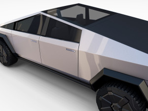 tesla cybertruck with chassis pack 3D Model
