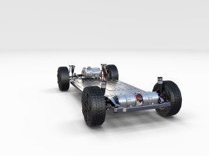 tesla cybertruck with chassis pack 3D Model
