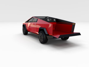 tesla cybertruck with chassis pack 3D Model