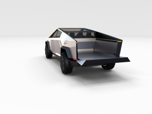 tesla cybertruck with chassis pack 3D Model