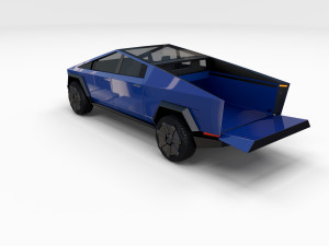 tesla cybertruck with chassis pack 3D Model