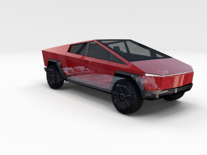 tesla cybertruck with chassis pack 3D Model