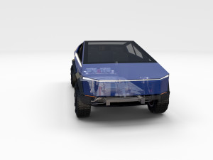 tesla cybertruck with chassis pack 3D Model