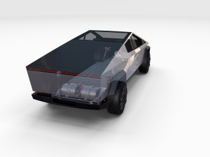 tesla cybertruck with chassis pack 3D Model