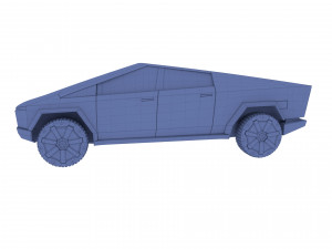 tesla cybertruck with chassis pack 3D Model
