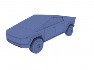 tesla cybertruck with chassis pack 3D Model
