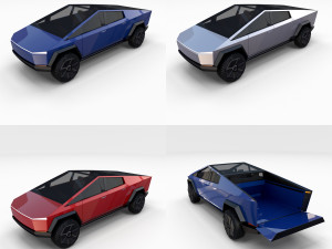 tesla cybertruck pack 3D मॉडल