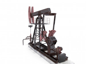 oil pumpjack weathered pack Modelo 3D