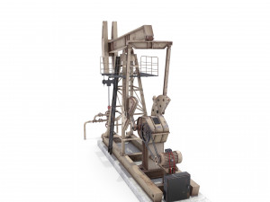 oil pumpjack weathered pack Modelo 3D
