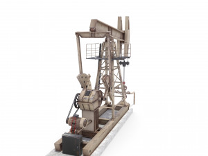 oil pumpjack weathered pack Modelo 3D