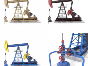 oil pumpjack pack Modèle 3D