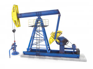 oil pumpjack pack 3D Model