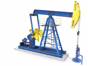 oil pumpjack pack Modelo 3D