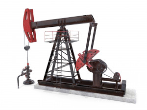 oil pumpjack pack Modelo 3D