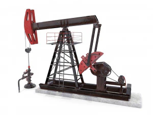 oil pumpjack pack 3D Model