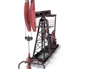 oil pumpjack pack 3D Model