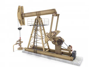 oil pumpjack pack 3D Model