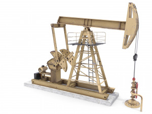 oil pumpjack pack Modelo 3D