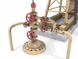 oil pumpjack pack 3D Model