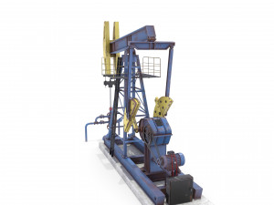 oil pumpjack animated weathered pack 3D Модель