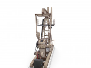 oil pumpjack animated weathered pack 3D Модель
