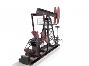 oil pumpjack animated weathered pack 3D Модель