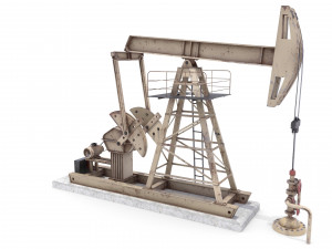 oil pumpjack animated weathered pack 3D Модель
