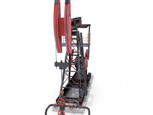 oil pumpjack animated pack Model 3D