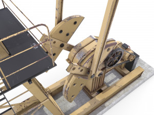 oil pumpjack animated pack Model 3D
